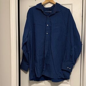 Tommy Hilfiger Navy Polka Dot Button Down Shirt
